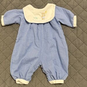 Alexis Checkered Blue and White Infant Outfit